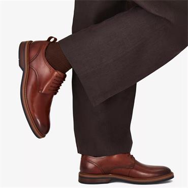 CLARKS MENS DRESS LACE SHOE - TAN LEATHER